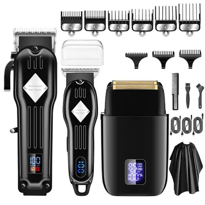 Obrázek produktu pro Stříhací strojek 2000 mAh – profesionální trimmer na vousy a vlasy, výkonný nabíjecí model