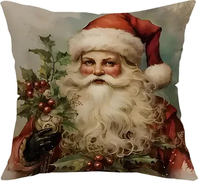 Produktbild von Weihnachts-Kissenbezug mit Weihnachtsmann 45 x 45 cm
