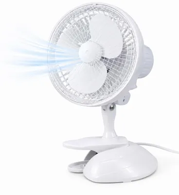 Produktbild von Tischventilator mit 90° Oszillation – Leiser Ventilator mit 3 Geschwindigkeitsstufen und tragbarem Design (Ventilator mit Clip Ø 16 cm)