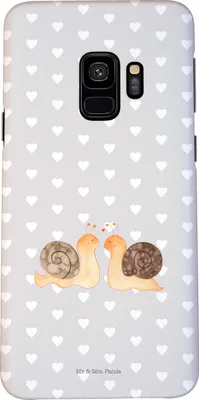 Produktbild von Mr. & Mrs. Panda Samsung Galaxy S9 Handyhülle Schnecken Liebe - Grau Pastell - Geschenk, Handy Case, Freundin, glücklich, Hülle, Verliebt, Schutzhülle, Cover, Smartphone