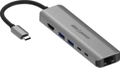 Image de Station d'accueil USB-C en métal AlzaPower 6in1 avec 8K Space Grey