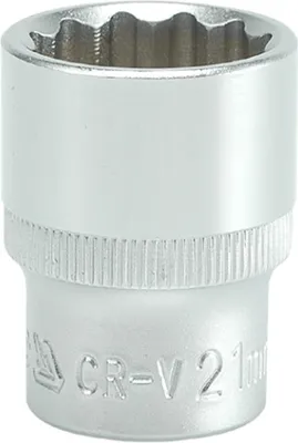 Produktbild von Yato YT-1283, Buchse, 1/2", Metrisch, 1 Kopf/Köpfe, 21 mm, Chrom-Vanadium-Stahl