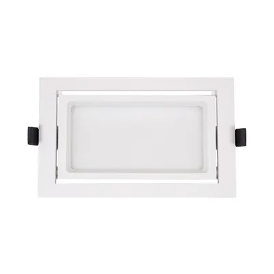 Produktbild von LED Downlight Einbaustrahler Schwenkbar Rechteckig 38W Chip CCT Wählbar 120 lm/W 210X125 mm No Flicker Wählbar (Warm-Neutral-Kalt)