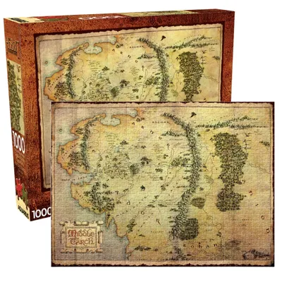 Produktbild von Der Hobbit Puzzle Map (1000 Teile)