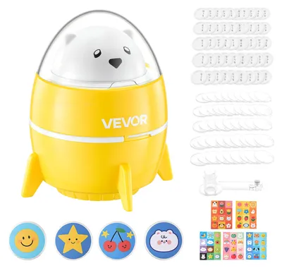 Produktbild von VEVOR Buttonmaschine 58 mm Knopfmachermaschine Kunststoff Badgemaker, mit 50 Buttonrohlingen & Vorgedrucktem Musterpapier Kreisschneider DIY-Projekte Schulveranstaltungen Geburtstagsgeschenk