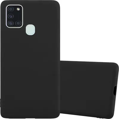 Produktbild von Cadorabo Hülle für Samsung Galaxy A21s Schutzhülle in Schwarz Handyhülle TPU Silikon Etui Case Cover