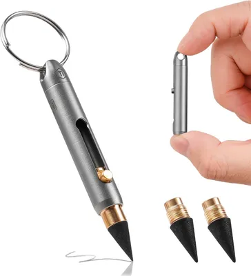 Productafbeelding van KP06 Titanium mini eeuwig potlood - Ultralicht - Compact - Intrekbare