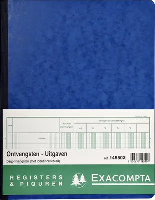Produktbild von Exacompta - Register Piqure Tagesbelege 320x250mm 80 Blatt sortiert