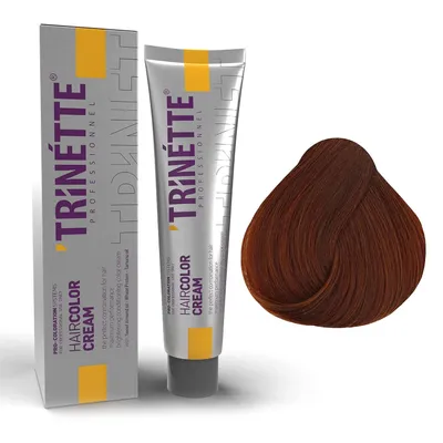 Produktbild von Trinette No 7.4 Braunkupfer Permanente Haarfarbe Creme 100 ml – Natürliche Farbtöne, Intensive Deckkraft, Langanhaltende Farbe, Gleichmäßiges Ergebnis