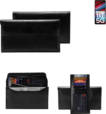 Produktbild von K-S-Trade Handy Hülle kompatibel mit Xiaomi Redmi Note 11T 5G Schutz Hülle Tasche Schutz Case Handytasche Kunstleder schwarz, 1x