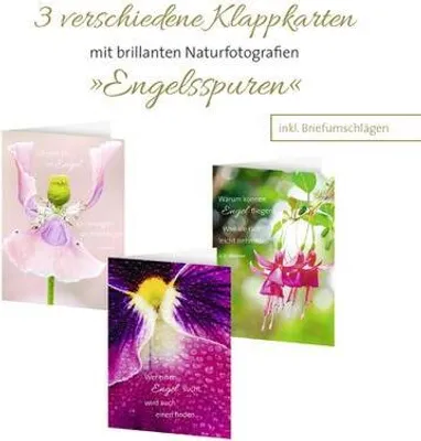 Produktbild von 3er-Set Grußkarten »Engelsspuren«