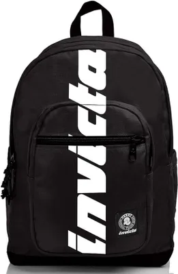 Produktbild von Invicta Jelek Logo Rucksack Uni Schwarz – Großer Schul‑ & Freizeitrucksack 38L mit Doppelten Fächern