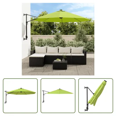Produktbild von The Living Store Wand-Sonnenschirm Apfelgrün 290 cm