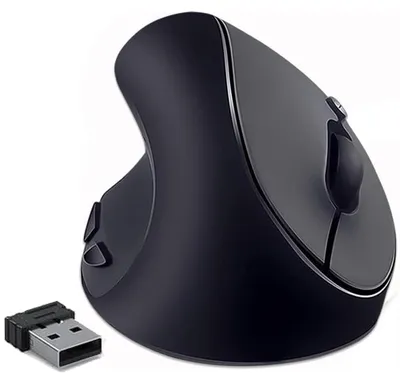 Zdjęcie produktu dla Ergonomiczna, bezprzewodowa mysz dla leworęcznych, 2,4 GHz, 3 ustawienia DPI