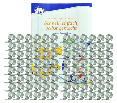 Produktbild von 96 Weck Klammern incl. Gelierzauber Rezeptheft von Diamantzucker