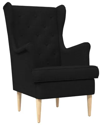 Image de vidaXL Fauteuil noir tissu
