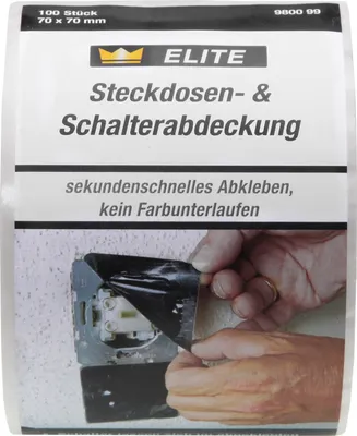 Produktbild von ELITE Steckdosen- & Schalterabdeckung 1 Rolle mit 100 Stück 70 x 70 mm