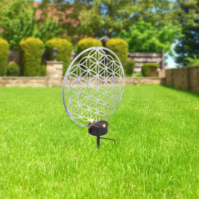 Produktbild von Solarleuchte Garten Rund 30 cm Solarlampe Außen Leuchte Solar mit Pflegetuch