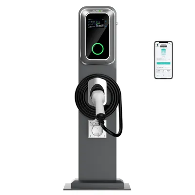 Immagine prodotto di Kit stazione di ricarica JATRHG K1, 7,2 kW / 32 A, monofase, con cavo di tipo 2 da 8 m per veicoli elettrici e app SmartLife WIFI, supporto incluso