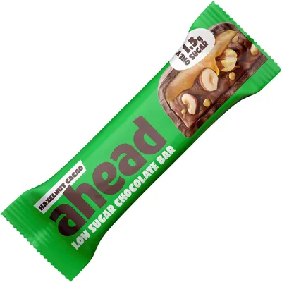 Produktbild von ahead Low Sugar Chocolate Bar Hazelnut Cacao 35g