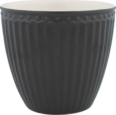 Produktbild von Greengate Alice Latte Cup dark grey 0,25 l