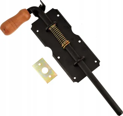 Produktbild von Grendelriegel Türschloss FEINZ - Zasuwa sprezynowa - Schwarz - 320 mm - Robuste Sicherheit - Einfache Montage