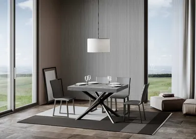Produktbild von ITAMOBY - Ausziehtisch 120/380x90 cm Famas Zement Tischbeine Anthrazit