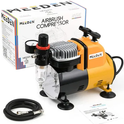 Airbrush-Kompressor, 47 dB, 150 W, 23 L/min, mit Auto-Stopp