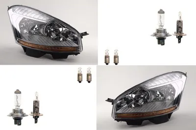 Produktbild von Scheinwerfer passend für Citroen C4 Picasso 07-10 Leuchtmittel Set Li Re 00006208A8 6208A8 00006206A8 6206A8 Johns