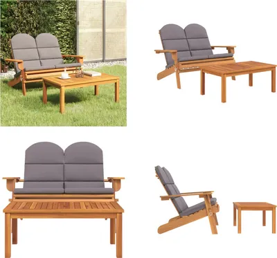 Obrázok produktu pre vidaXL 2 ks záhradná obývacia súprava Adirondack z masívneho dreva akácie - Záhradná obývacia súprava - Záhradné obývacie súpravy - Obývacia súprava - Súprava záhradného nábytku