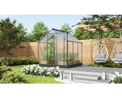 Obrázek produktu pro Vitavia "Triton 3800" skleník včetně ocelového základu černý 3,8 m² 4 mm HKP