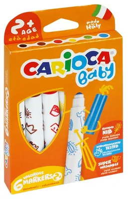 Produktbild von Carioca Marker 2+, Extradick, Mehrfarbig, Rundspitze, Rund, Italien, 2 Jahr(e)