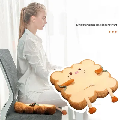 Image de Oreiller de pain à grignoter, oreiller de pain mou, poupée en peluche