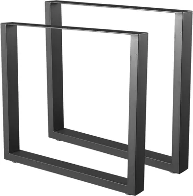 Obrázek produktu pro Bc-elec - HM8072-B Sada 2 ocelových stolových noh, černá, nábytkové nohy, kovové stolové nohy 80x72cm nábytkové nohy