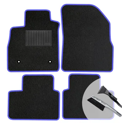 Imagen del producto de Juego de alfombrillas para el suelo del vehículo, modelo "Velours", color azul, compatible con: Renault Symbioz (2024-)