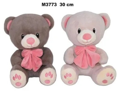 Image de Ours en peluche avec un noeud 30cm MIX