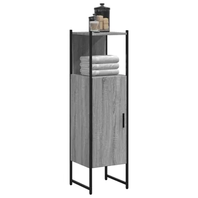 Produktbild von ZMH Badschrank Grau Sonoma 33x33x120,5 cm Holzwerkstoff