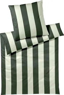 Produktbild von elegante Mako-Satin Bettwäsche-Garnitur Duo Farbe Forest Größe 155x220+40x80