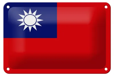 Produktbild von Blechschild Flagge China 18x12cm Flag of Taiwan