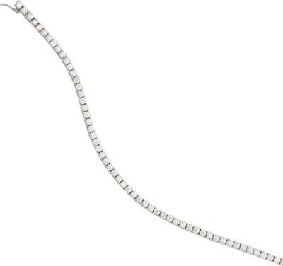 Produktbild von Armband mit 68 Diamanten Brillanten 750 Gold Weißgold 18cm Armschmuck Damen
