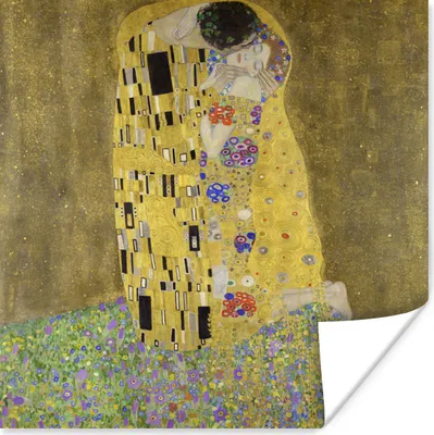 Produktbild von MuchoWow® Poster Der Kuss - Gustav Klimt 50x50 cm - Wohnzimmerdekoration