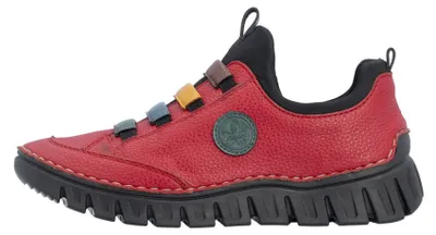 Immagine prodotto di Ciabatte da donna Rieker, suola profilata, entrata elastica, passanti, modello 57550, taglia: 38 EU, colore: rosso