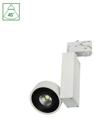Produktbild von MADARA LED Stromschienenstrahler 3-Phasen 10W 45° Warmweiß Weiß