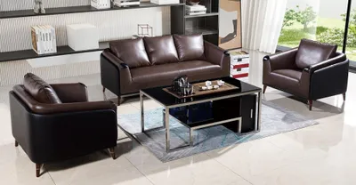 Produktbild von Sofagarnitur 3+1+1Sitzer Ledersofa Couch Wohnlandschaft Garnitur Design Modern