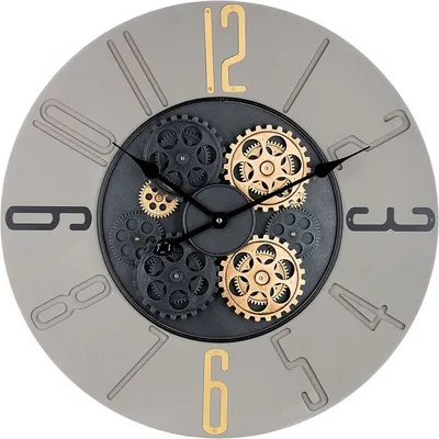 Immagine prodotto di Casablanca Wanduhr, rund, Zahnradmotiv, Metall, grau, , L. 6,5 cm, D. 60 cm 46359