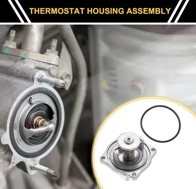 Image de Thermostat De Moteur De Voiture Boîtier De Thermostat De liquide de refroidisement No.11531437526 Pour Bmw 540I 740I 4.4L V8 1997-1998 En Aluminium Ton Argenté