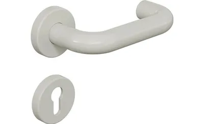 Produktbild von Hewi Rosetten-Drückergarnitur 111R / 305.20R / 306.23 PZ Vierkant 8mm TS38,1-48mm lichtgrau - 111R01.130 97