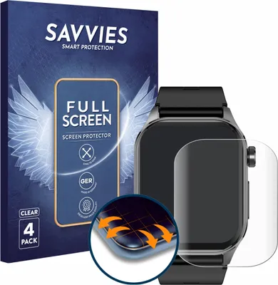 Produktbild von 4x Savvies Fullscreen Schutzfolie für Knauermann Pro 3 2024 (rechteckig) Displayschutz Folie Fullcover Klar Transparent