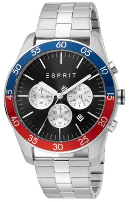 Produktbild von Esprit ES1G204M0085 Jordan Silver Black Uhr Herrenuhr Chrono Datum