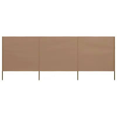 Image de Vidaxl Pare-brise 3 panneaux 400x160 cm Tissu taupe
